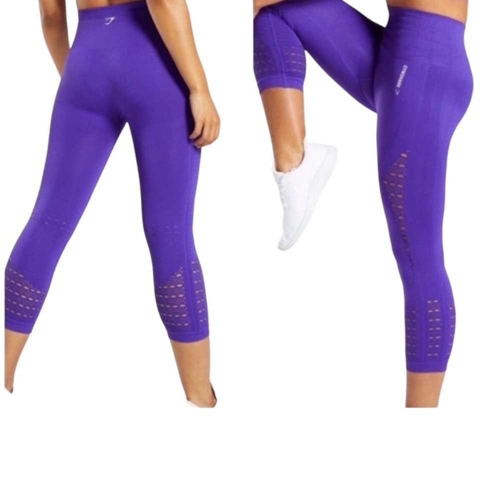 Set! Gymshark Purple Women's Athletic Leggings + Top